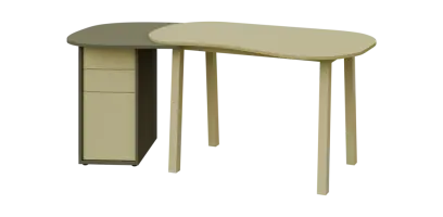 RGY 02 L stůl kancelářský, levý, masivní dřevěná podnož, deska 18 mm, široký 1820 mm, zelená RGY 02 L stůl kancelářský, levý, masivní dřevěná podnož, deska 18 mm, široký 1820 mm, zelená